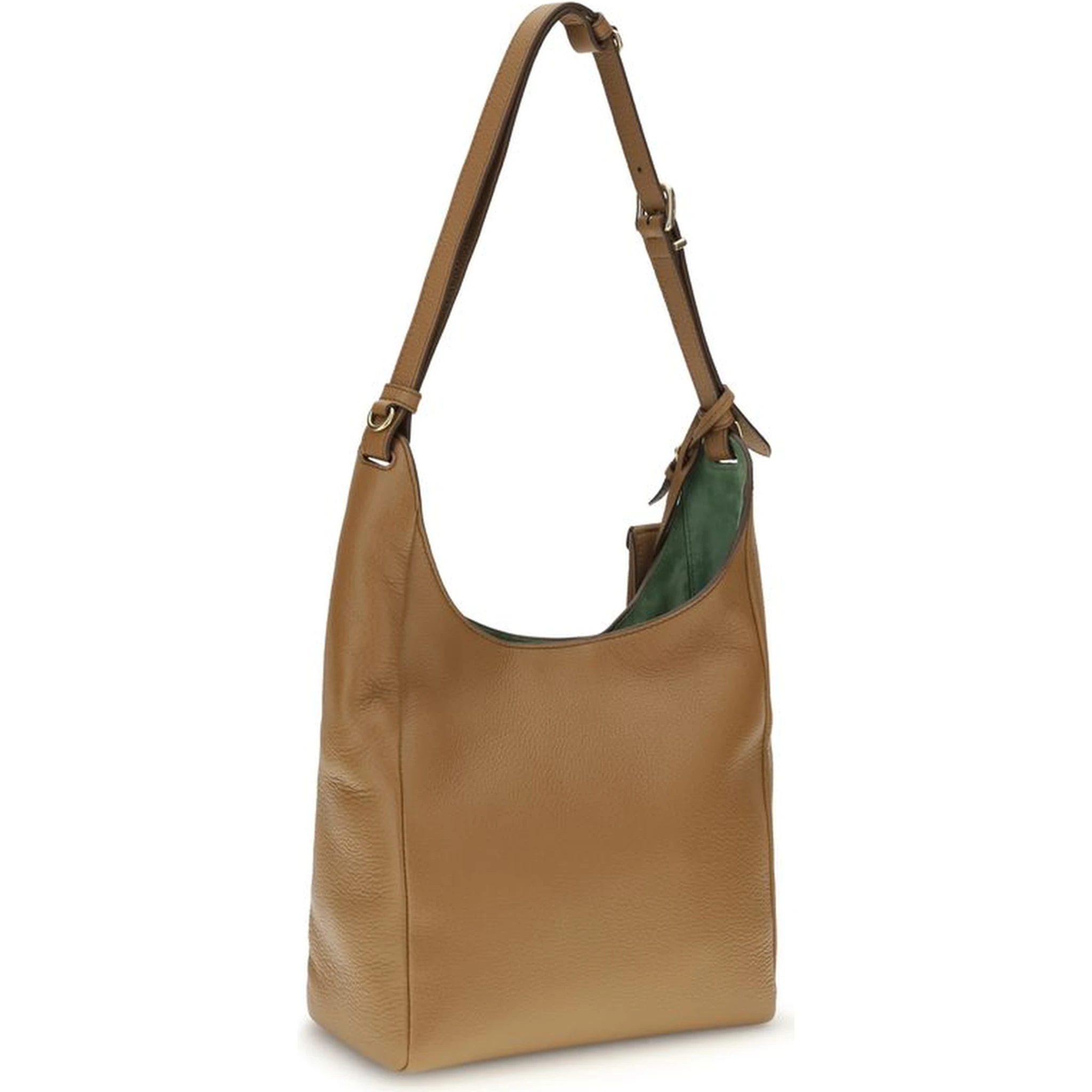 Beige Calf Leather Bos Taurus Backet Bag