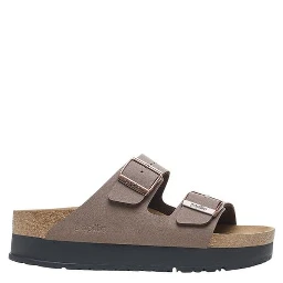 Brown Synthetic Platform Sandals