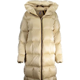Beige Polyester Women's Quilted Jacket