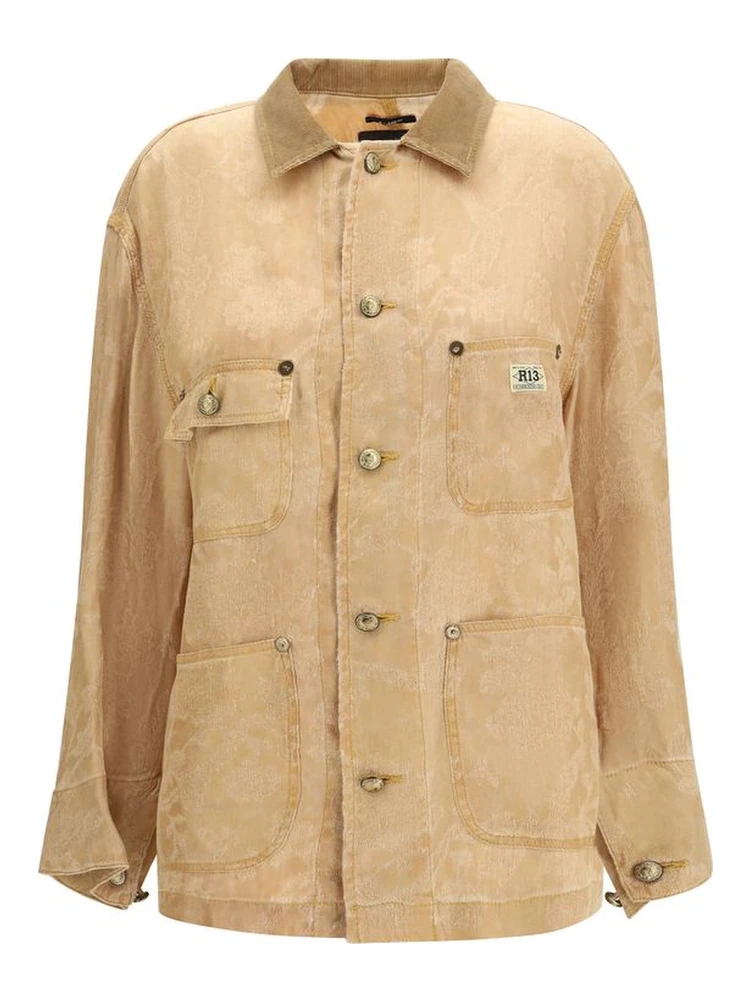 Orange Linen Coat