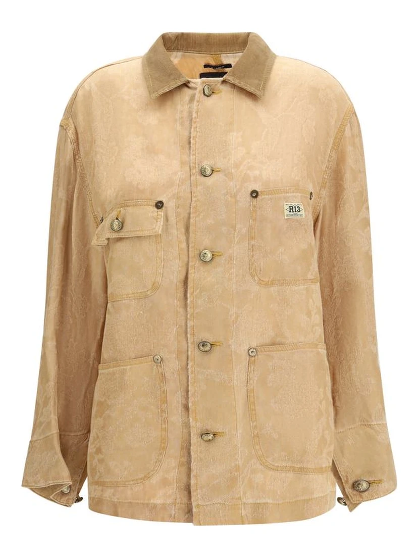 Orange Linen Coat