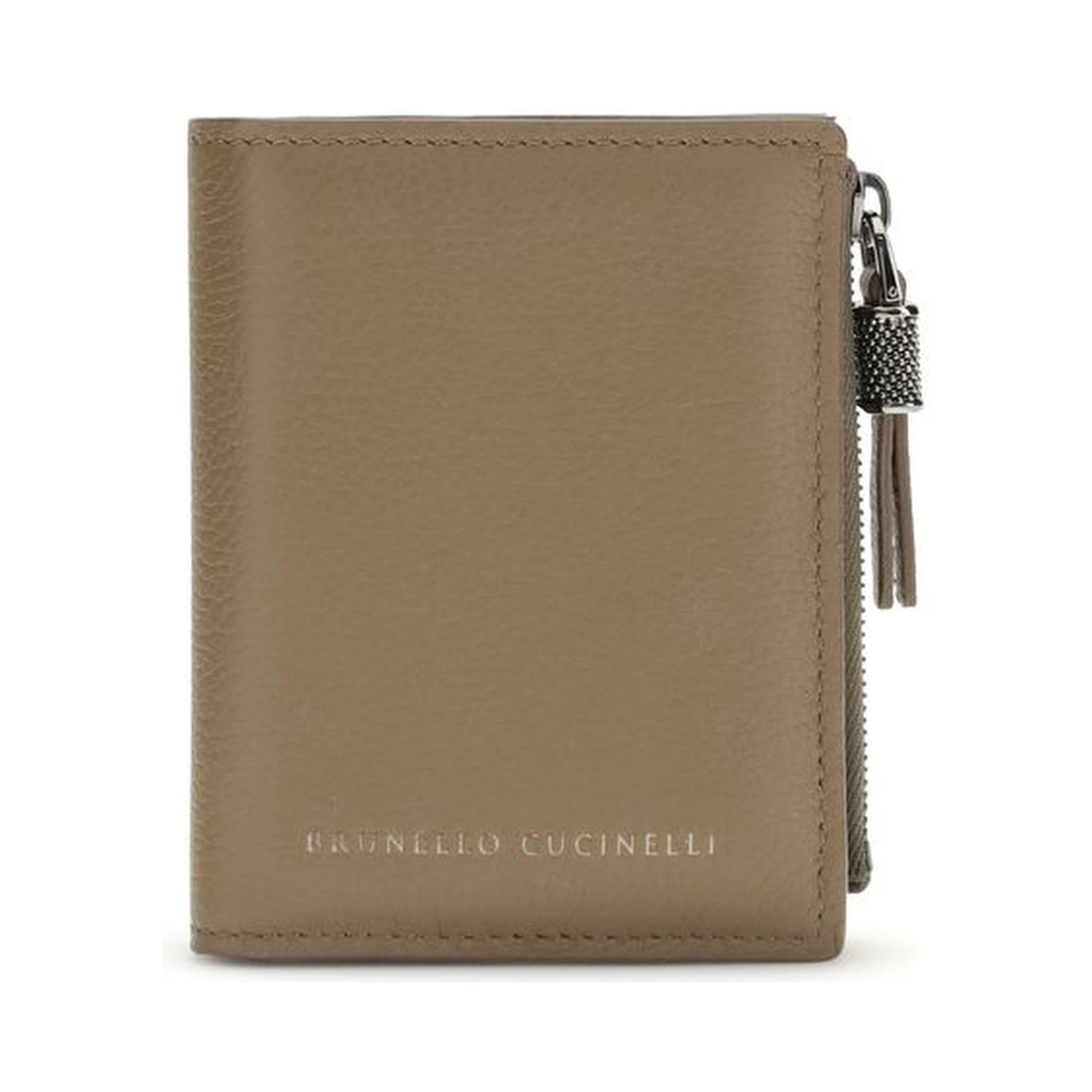 محفظة بوس توروس من جلد العجل البيج