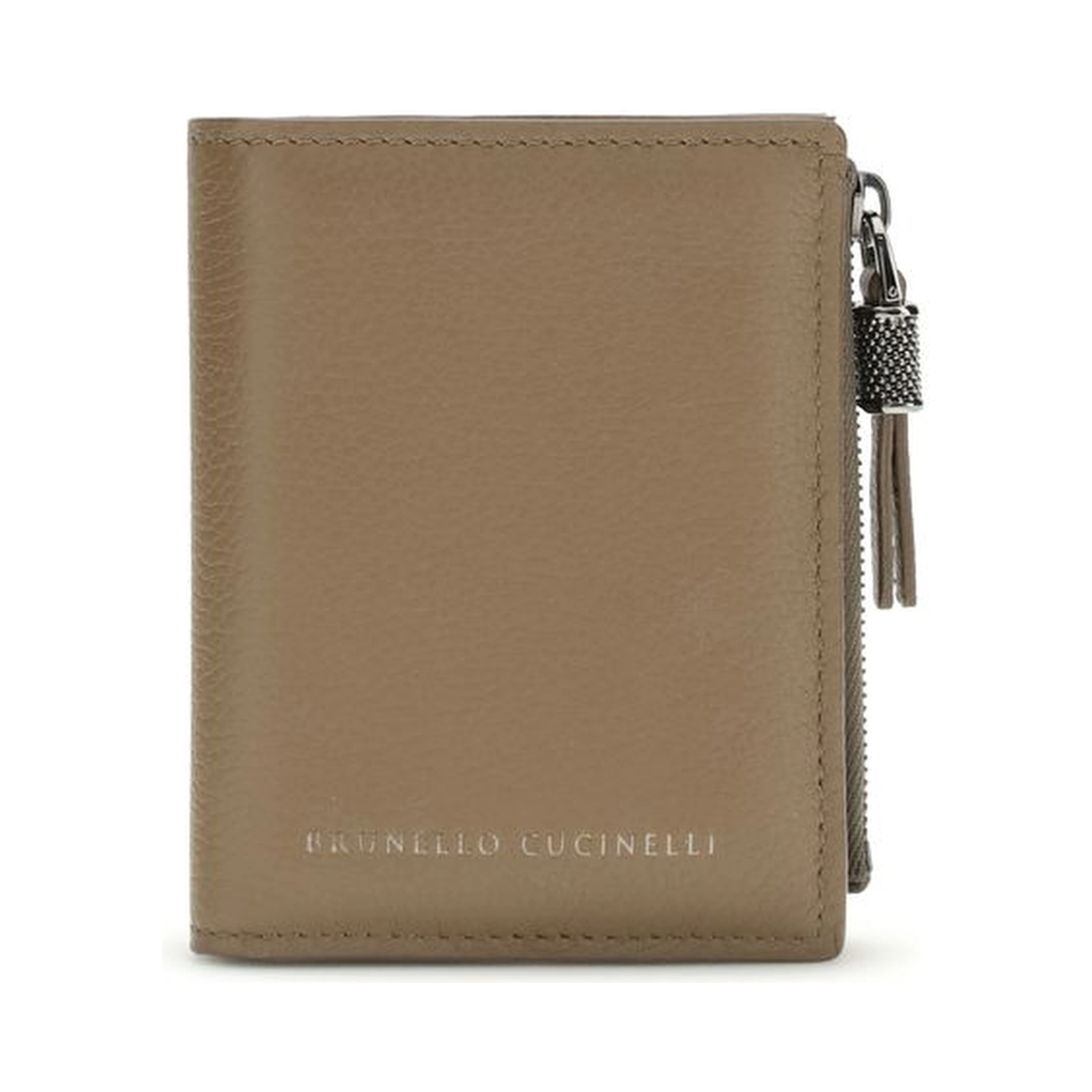 Beige Calf Leather Bos Taurus Wallet
