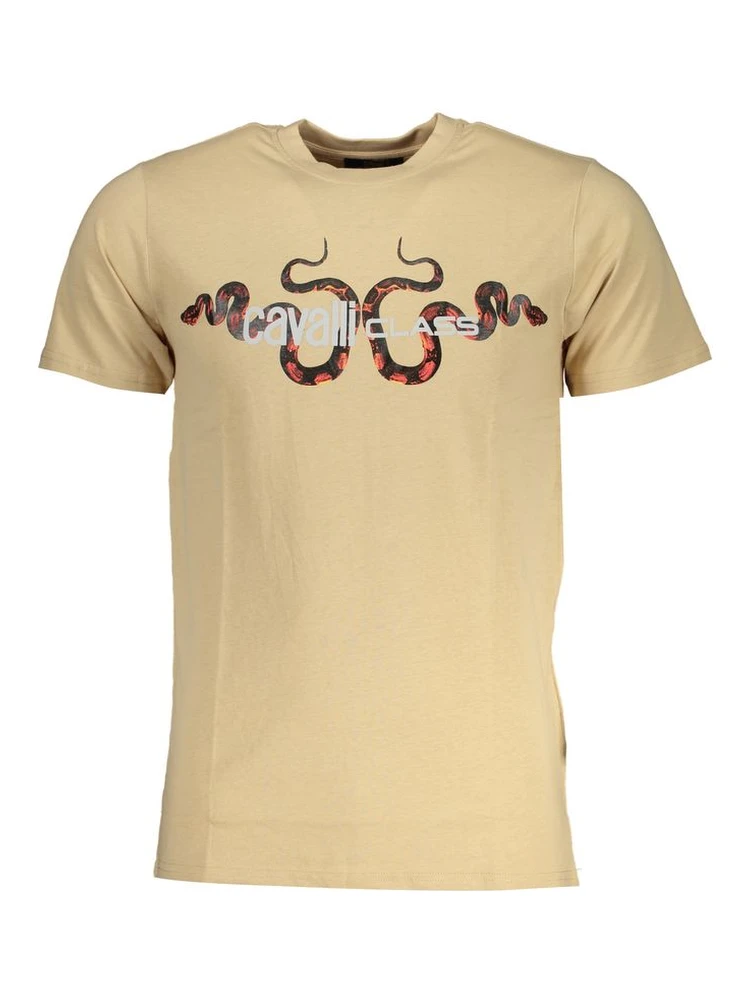Beige Cotton Men's T-Shirt