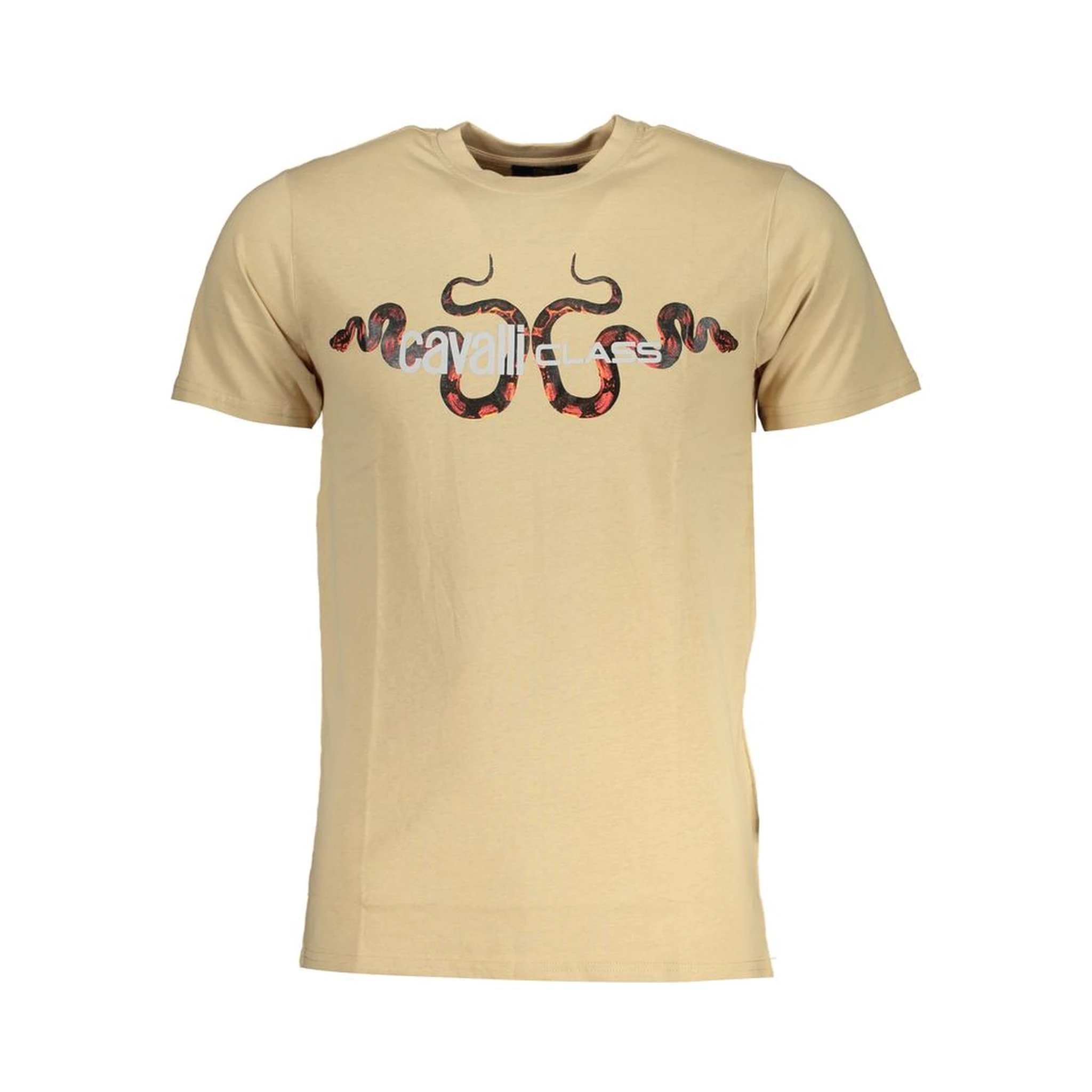 Beige Cotton Men's T-Shirt