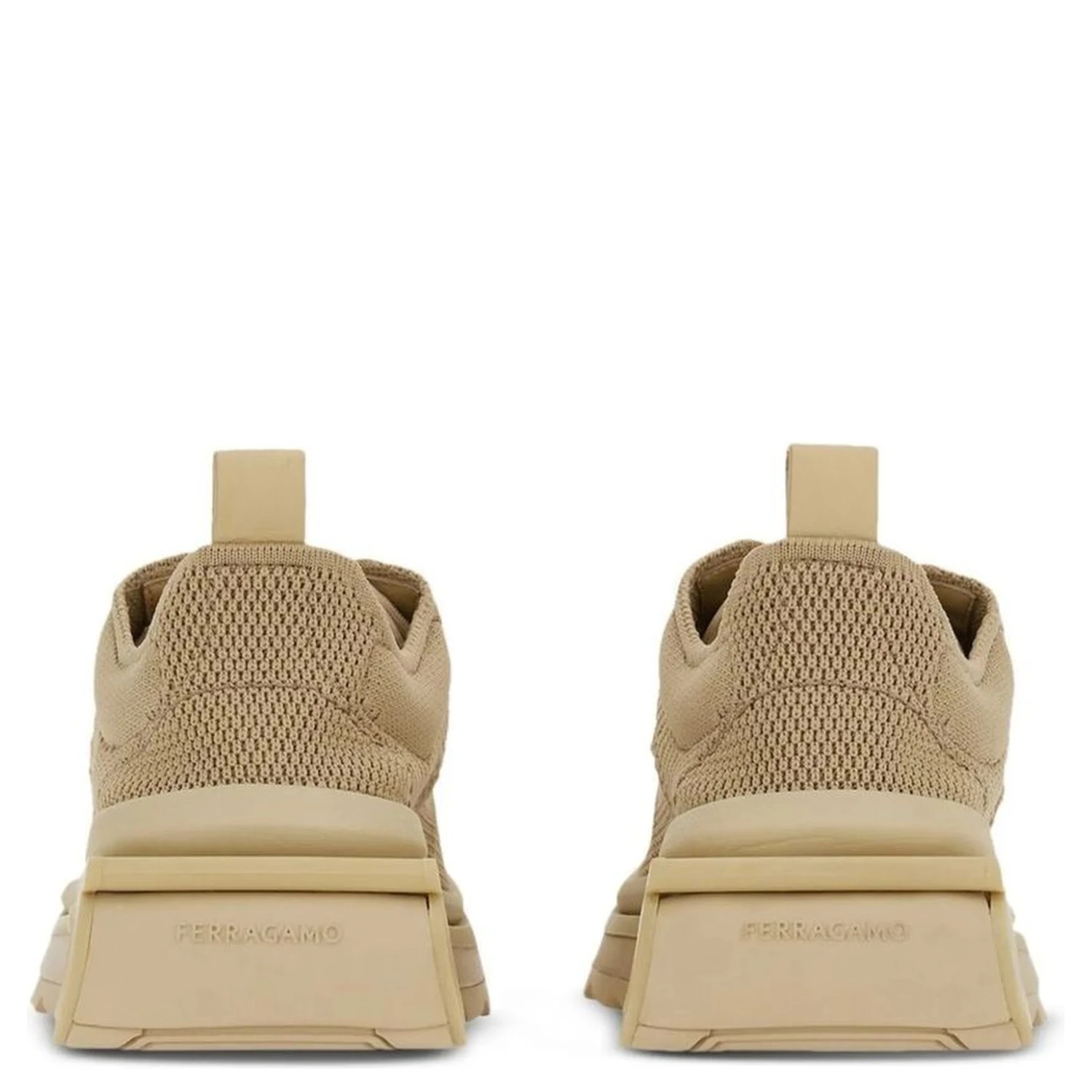 Beige Fabric Athletic Sneakers