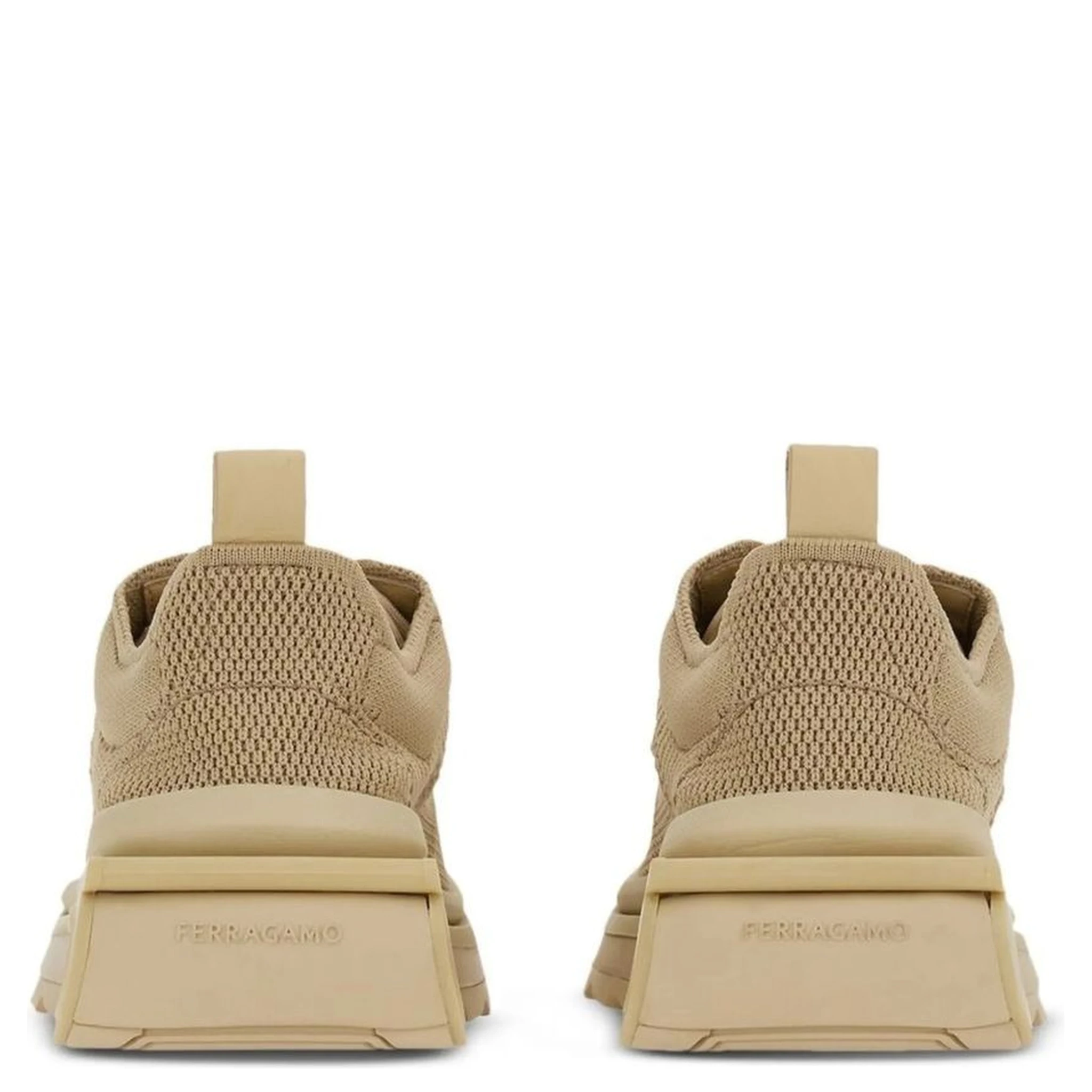 Beige Fabric Athletic Sneakers