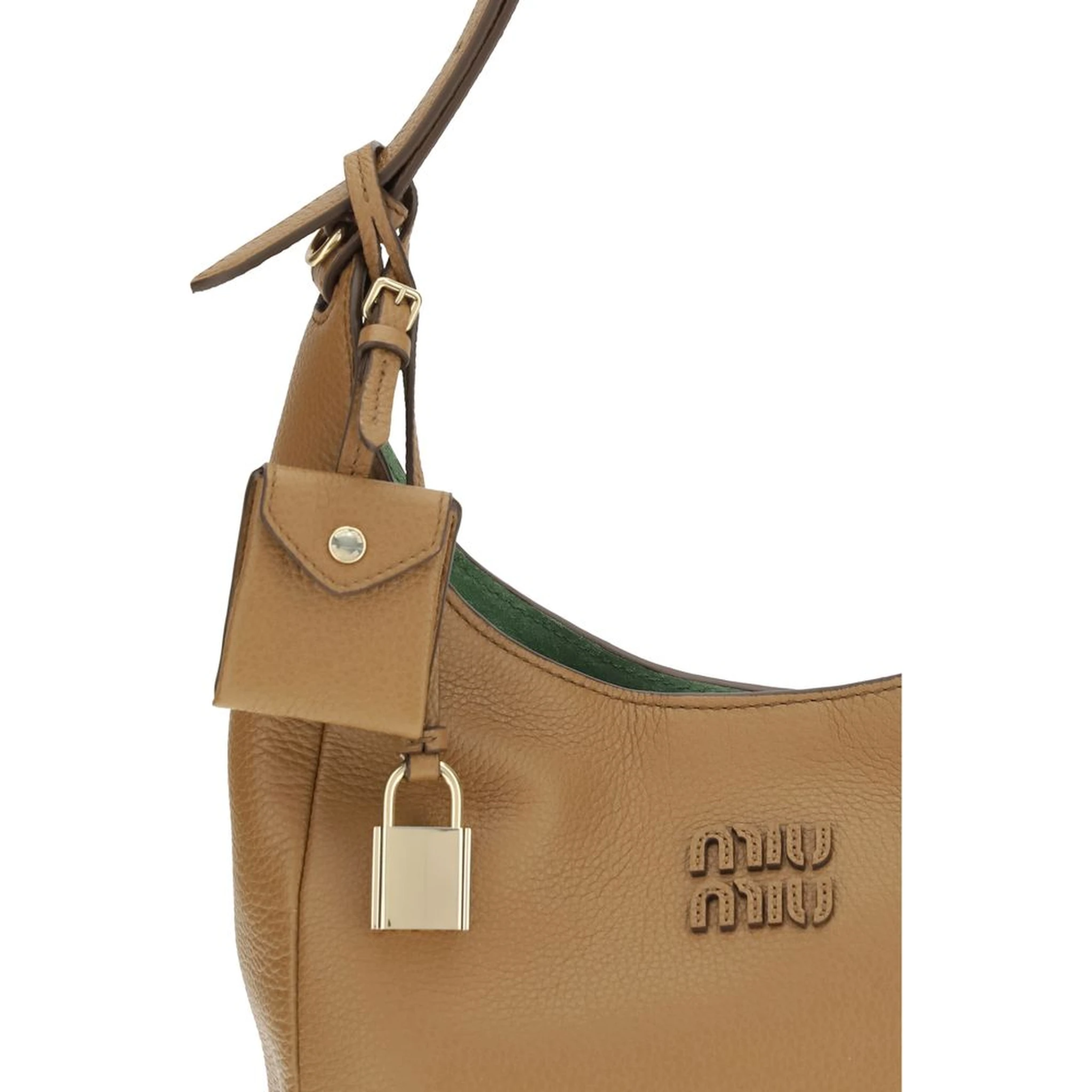 Beige Calf Leather Bos Taurus Backet Bag