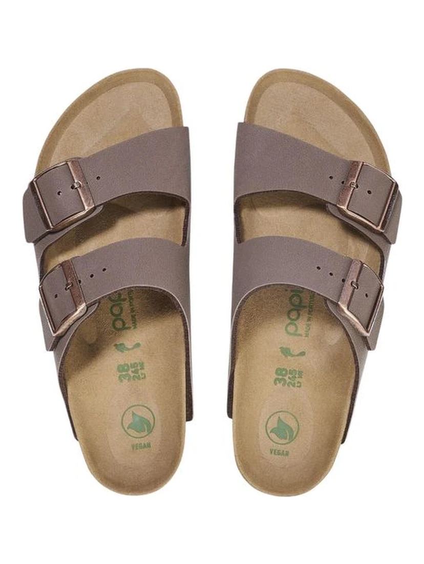 Brown Synthetic Platform Sandals