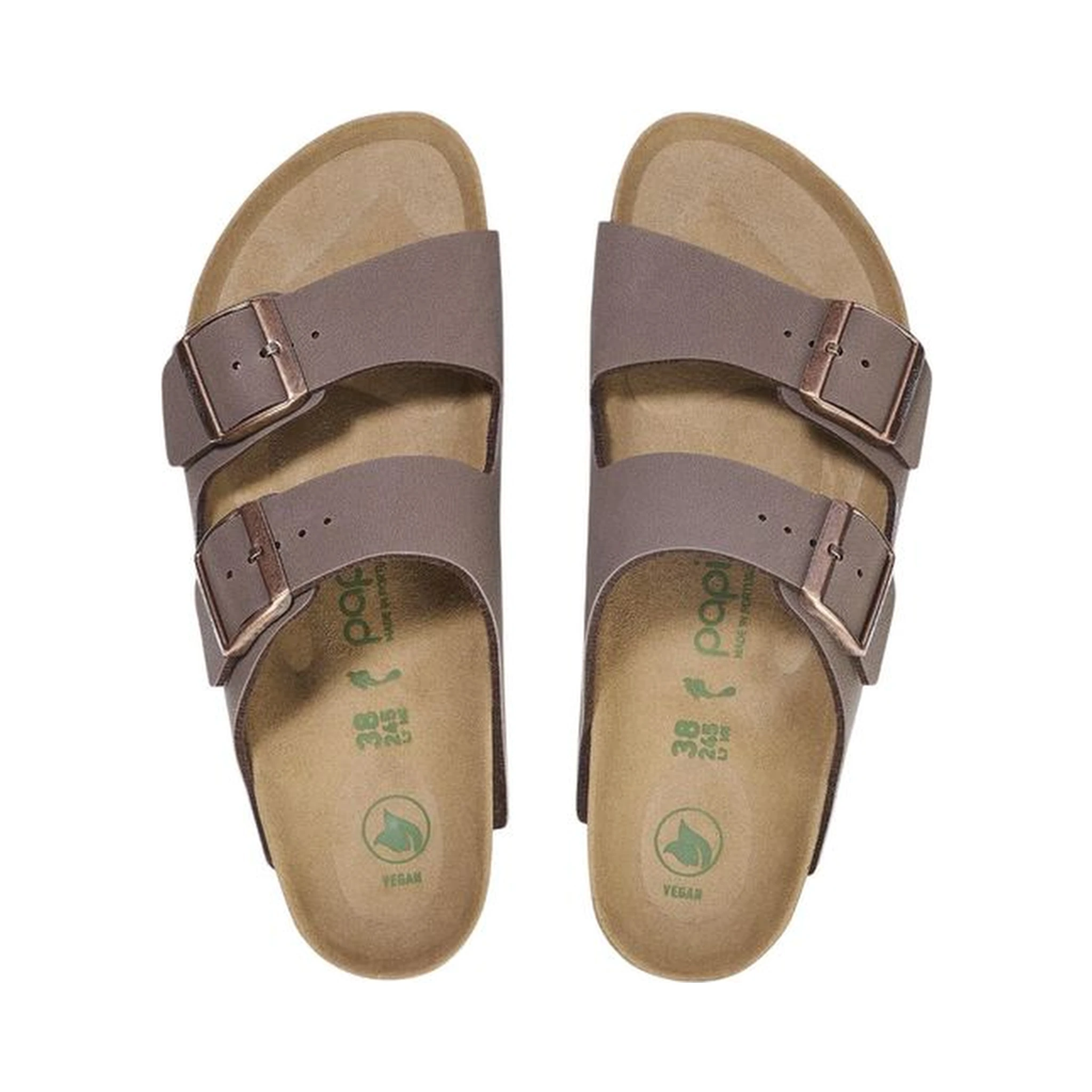 Brown Synthetic Platform Sandals