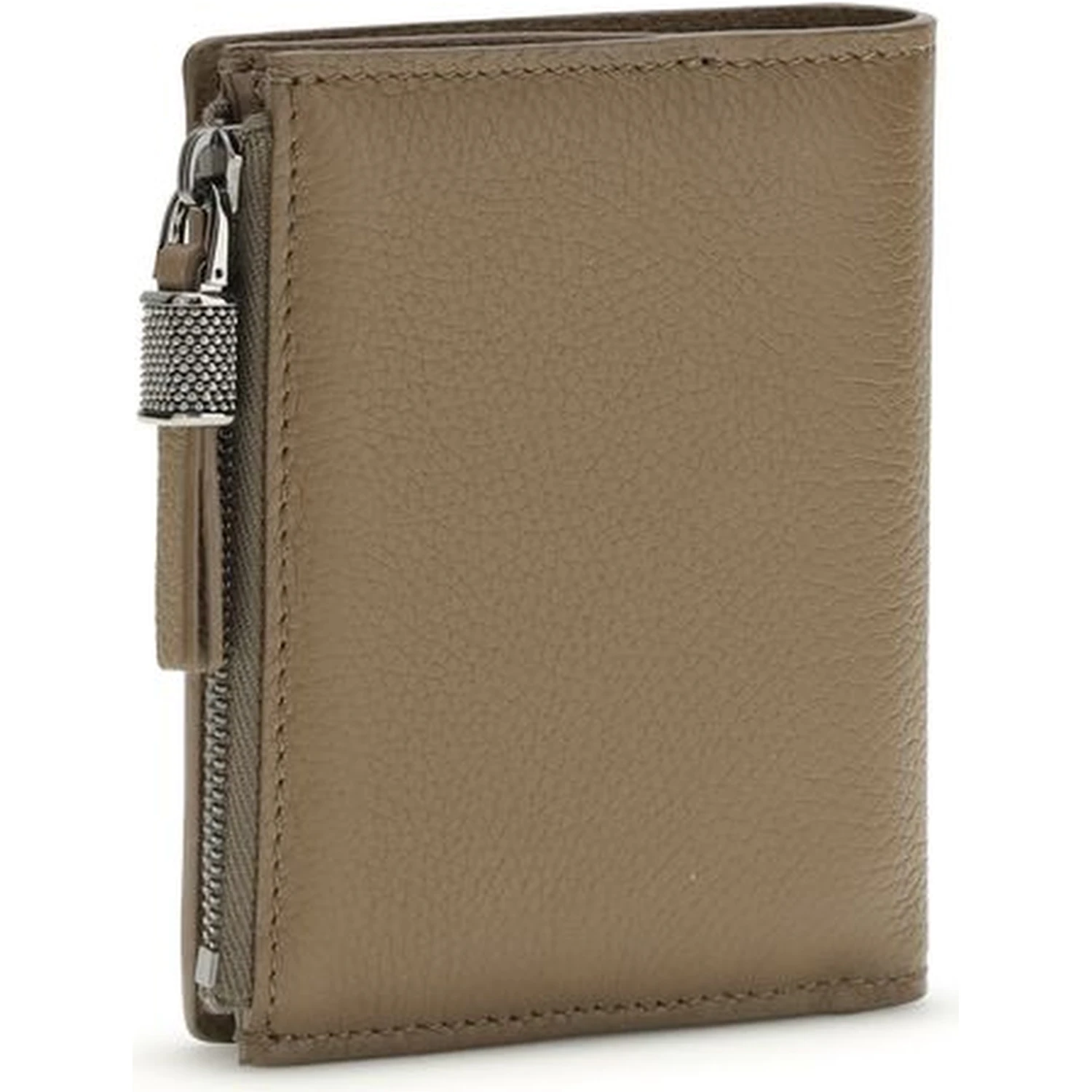 Beige Calf Leather Bos Taurus Wallet