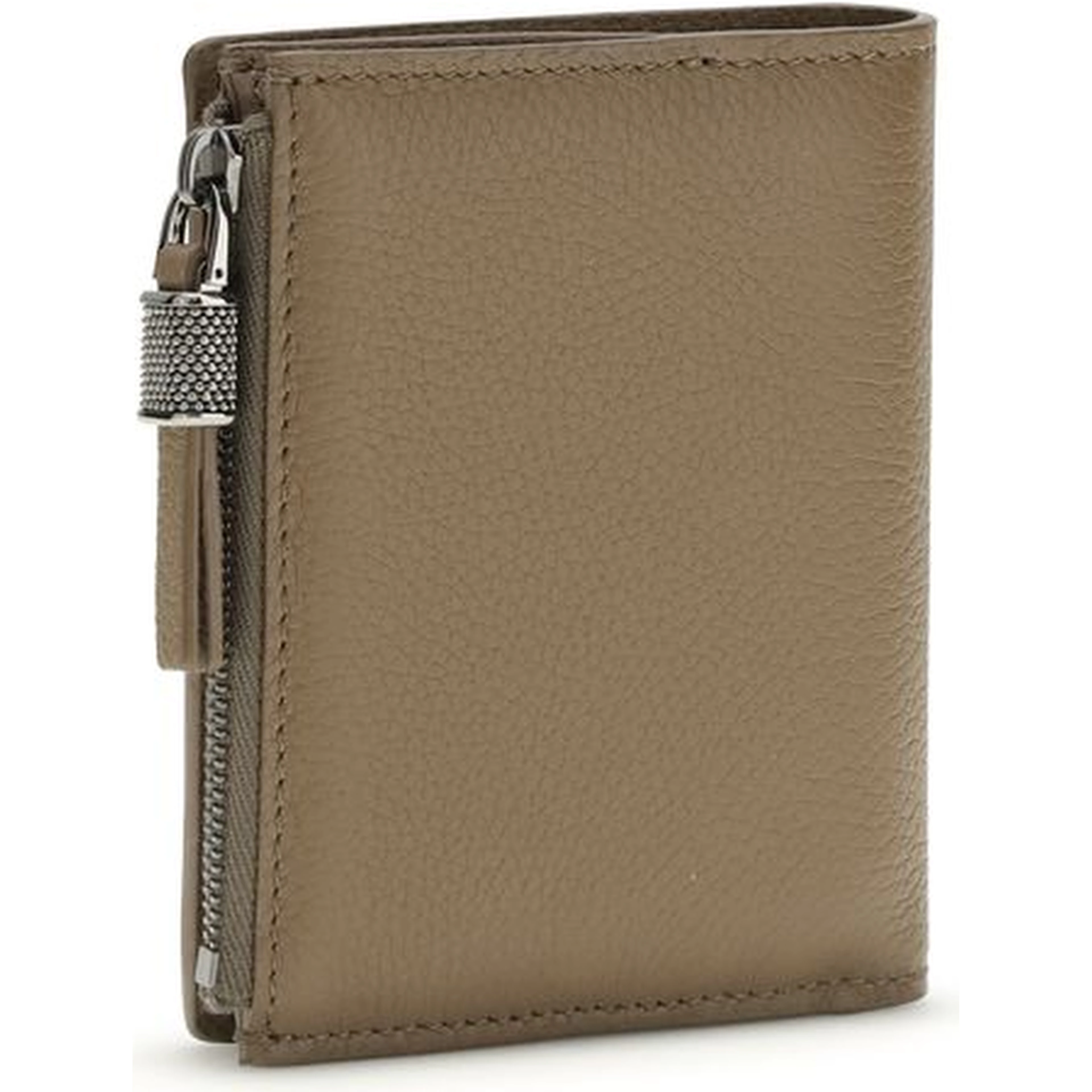 Beige Calf Leather Bos Taurus Wallet