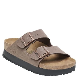 Brown Synthetic Platform Sandals