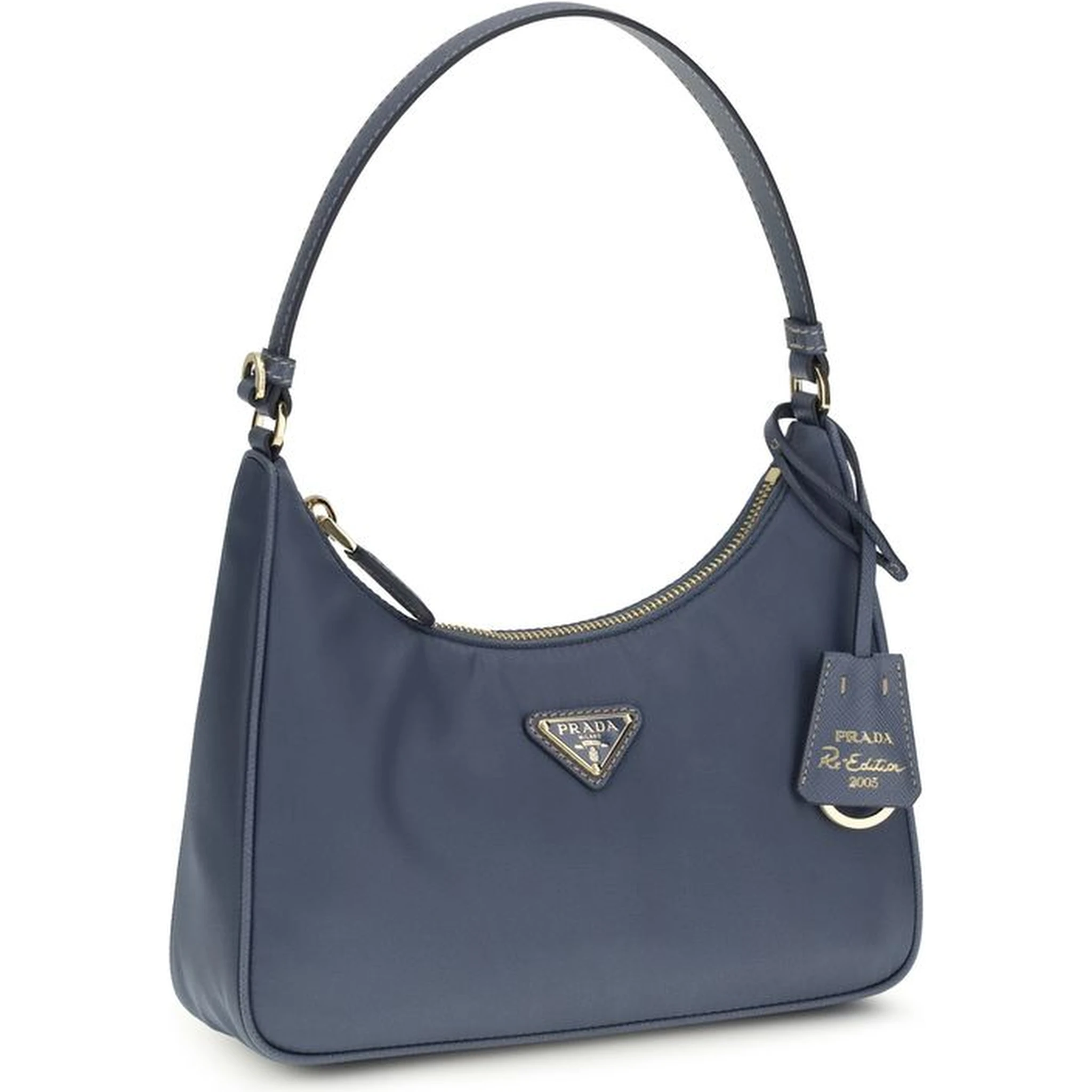 Blue Recycled Polyamide Shoulder Bag