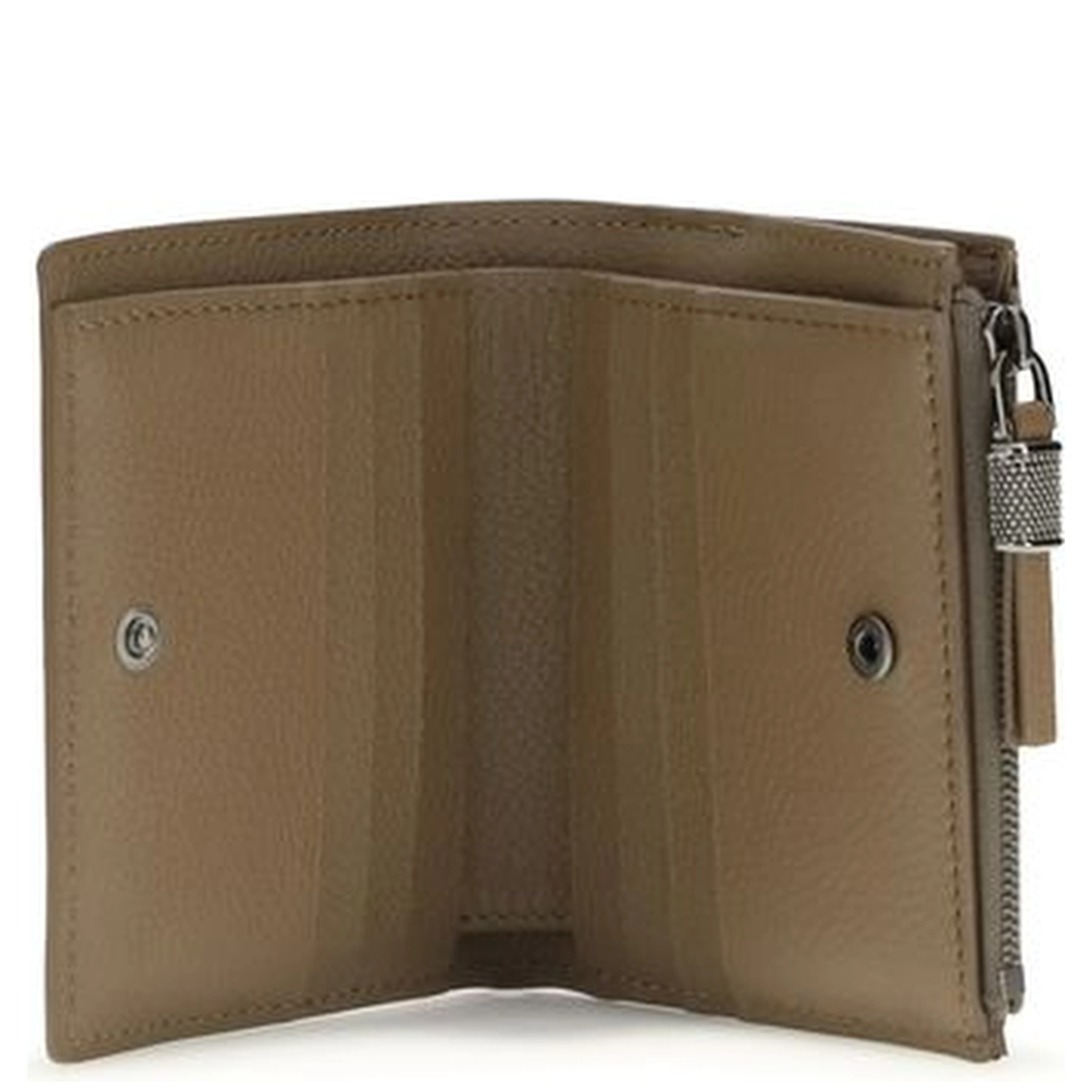 Beige Calf Leather Bos Taurus Wallet