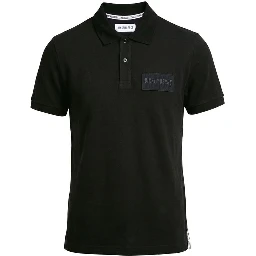 Black Cotton Polo Shirt