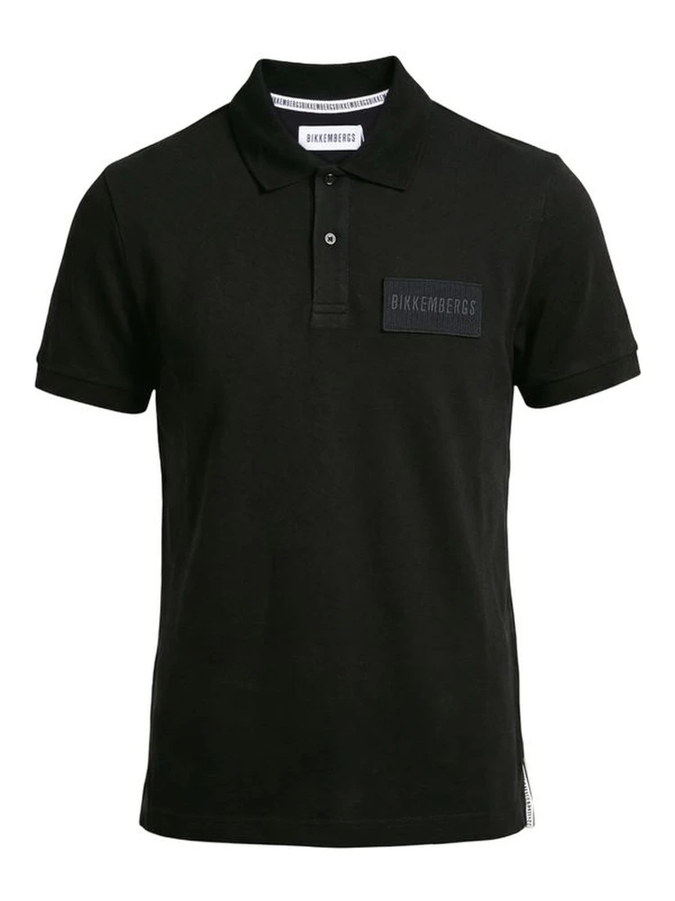 Black Cotton Polo Shirt