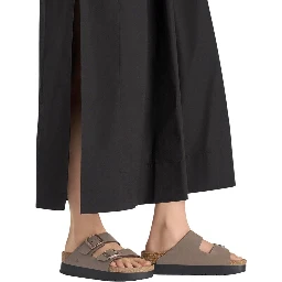 Brown Synthetic Platform Sandals