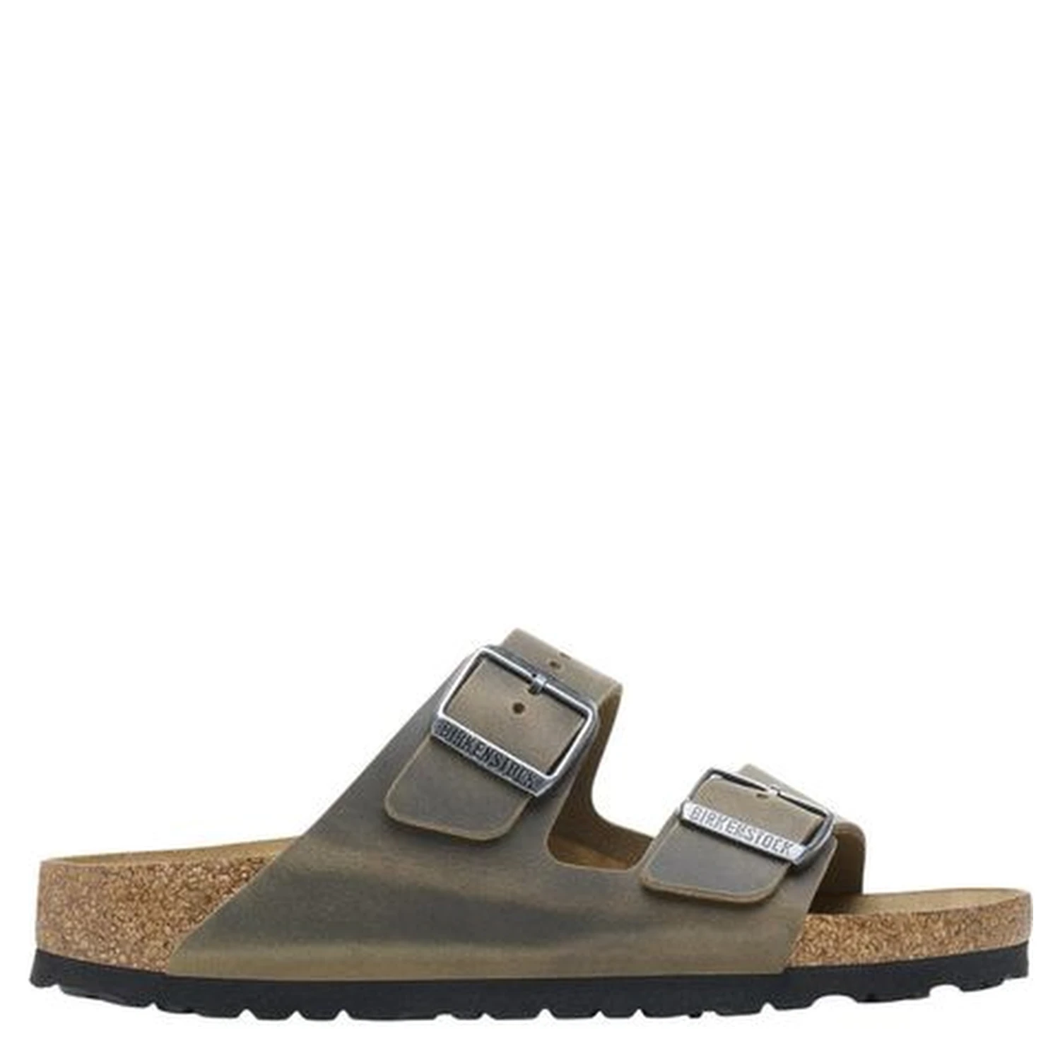 Bicolor Leather Flat Sandals
