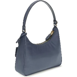 Blue Recycled Polyamide Shoulder Bag