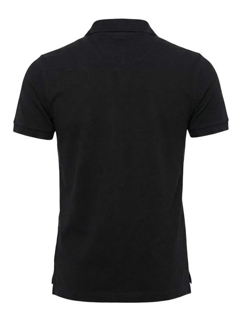 Black Cotton Polo Shirt