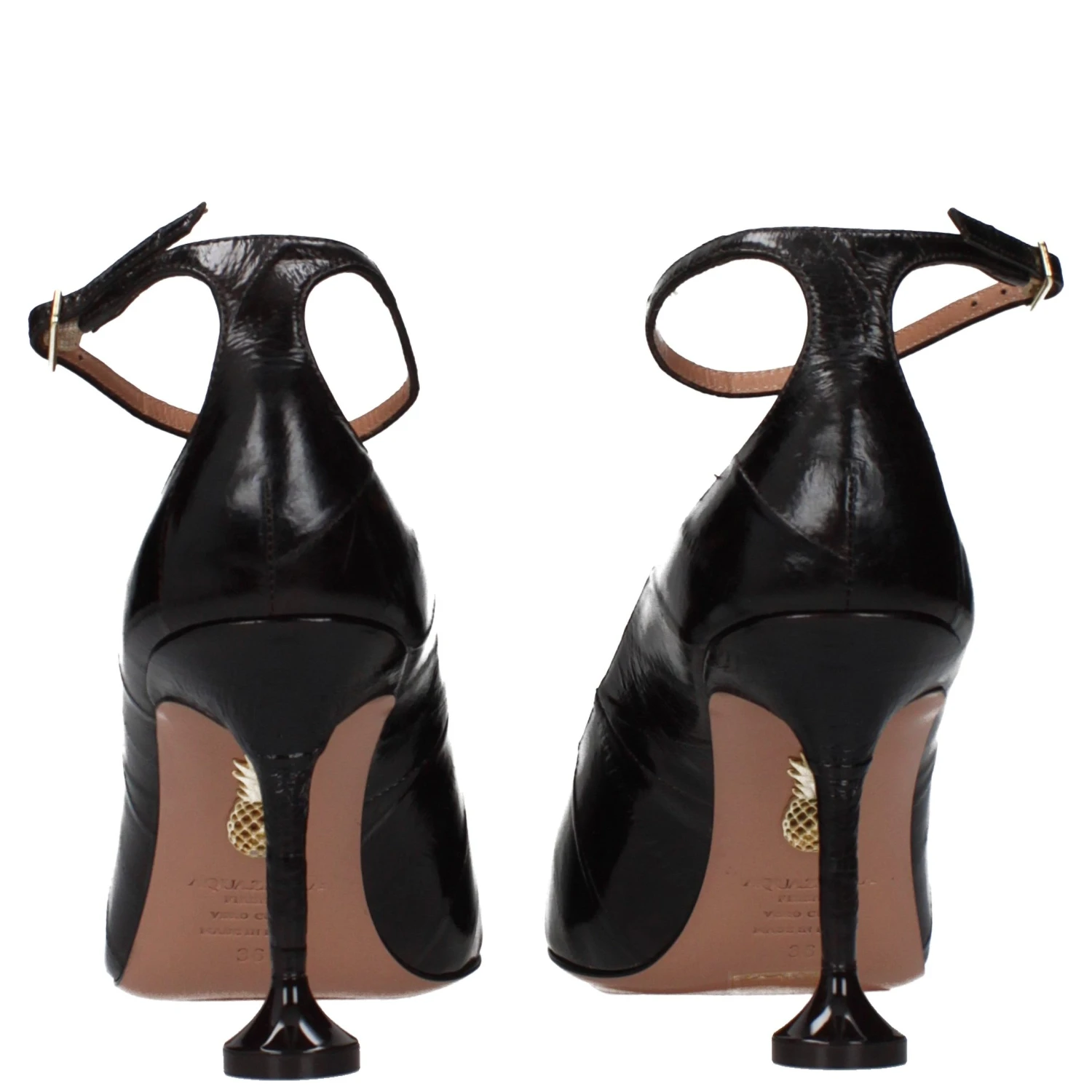 Brown Leather High Heel Pumps