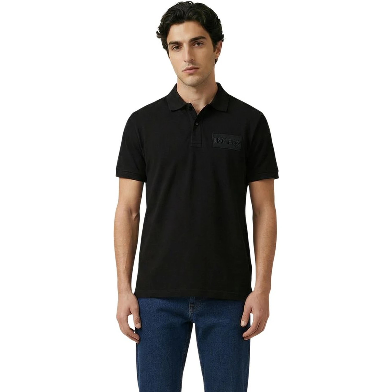 Black Cotton Polo Shirt