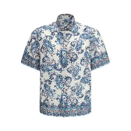 Blue Cotton Pattern Shirt