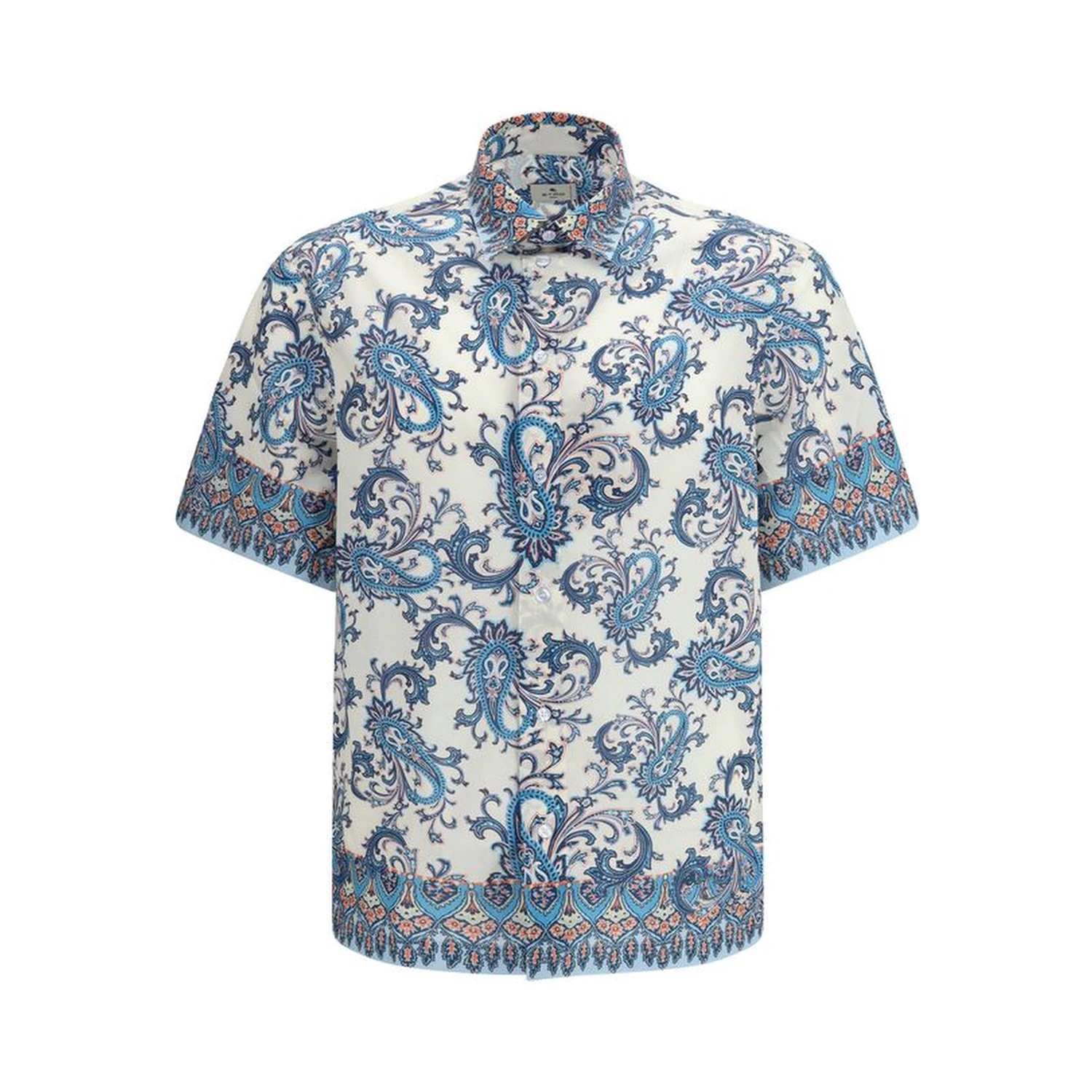 Blue Cotton Pattern Shirt