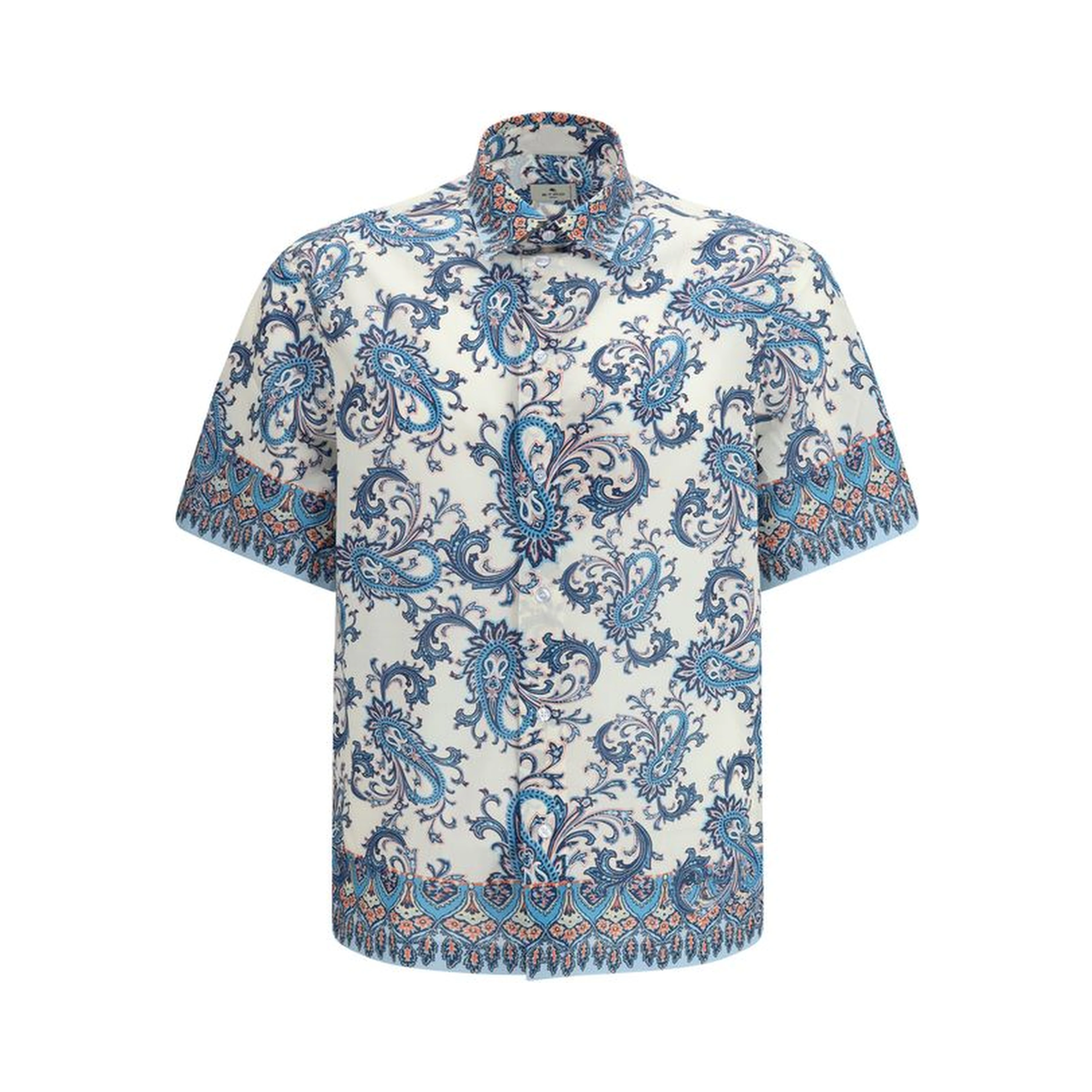 Blue Cotton Pattern Shirt