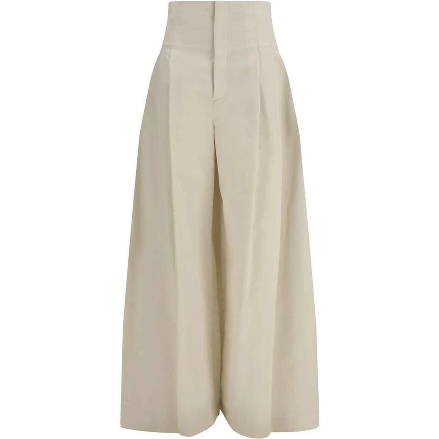 Beige Cotton Pants