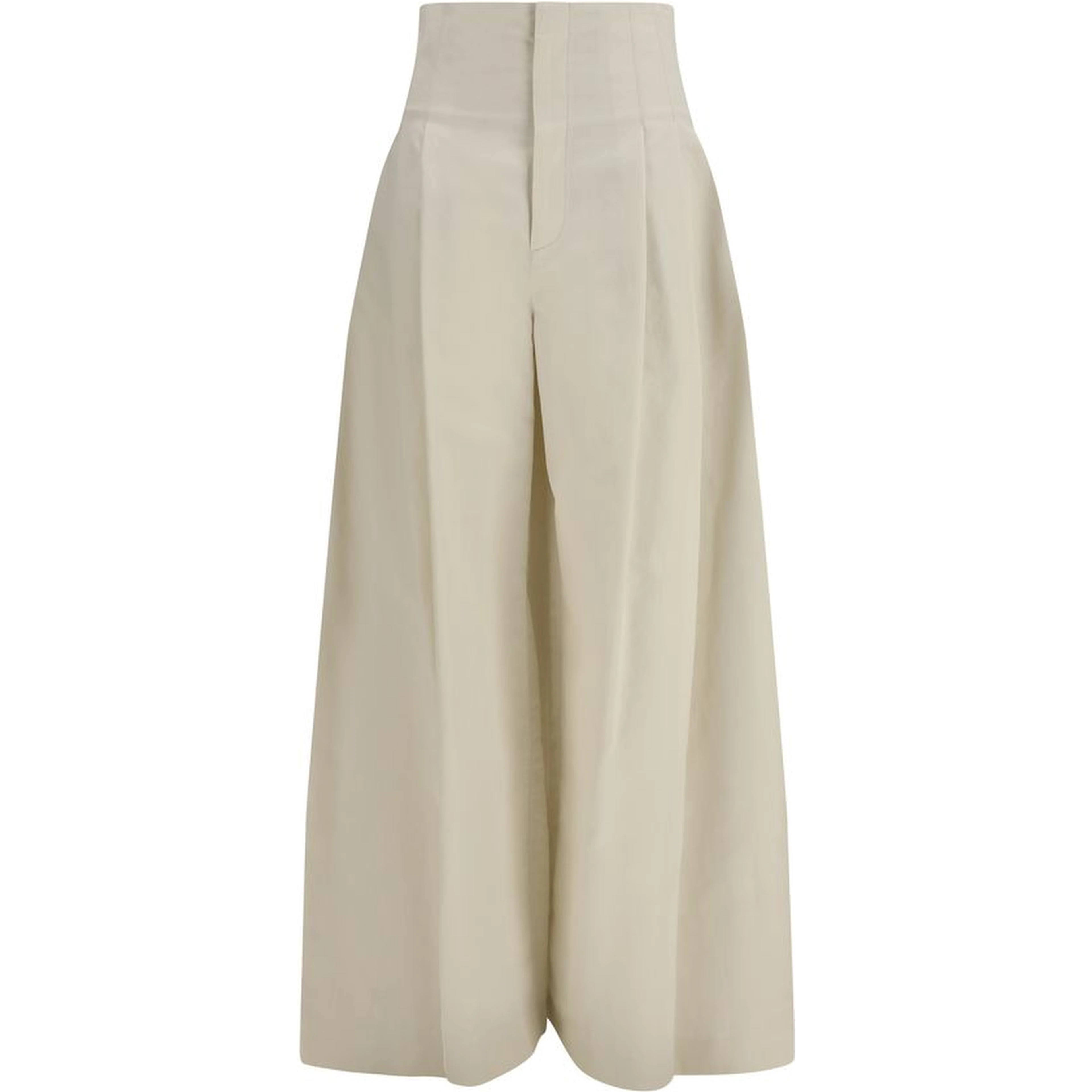 Beige Cotton Pants