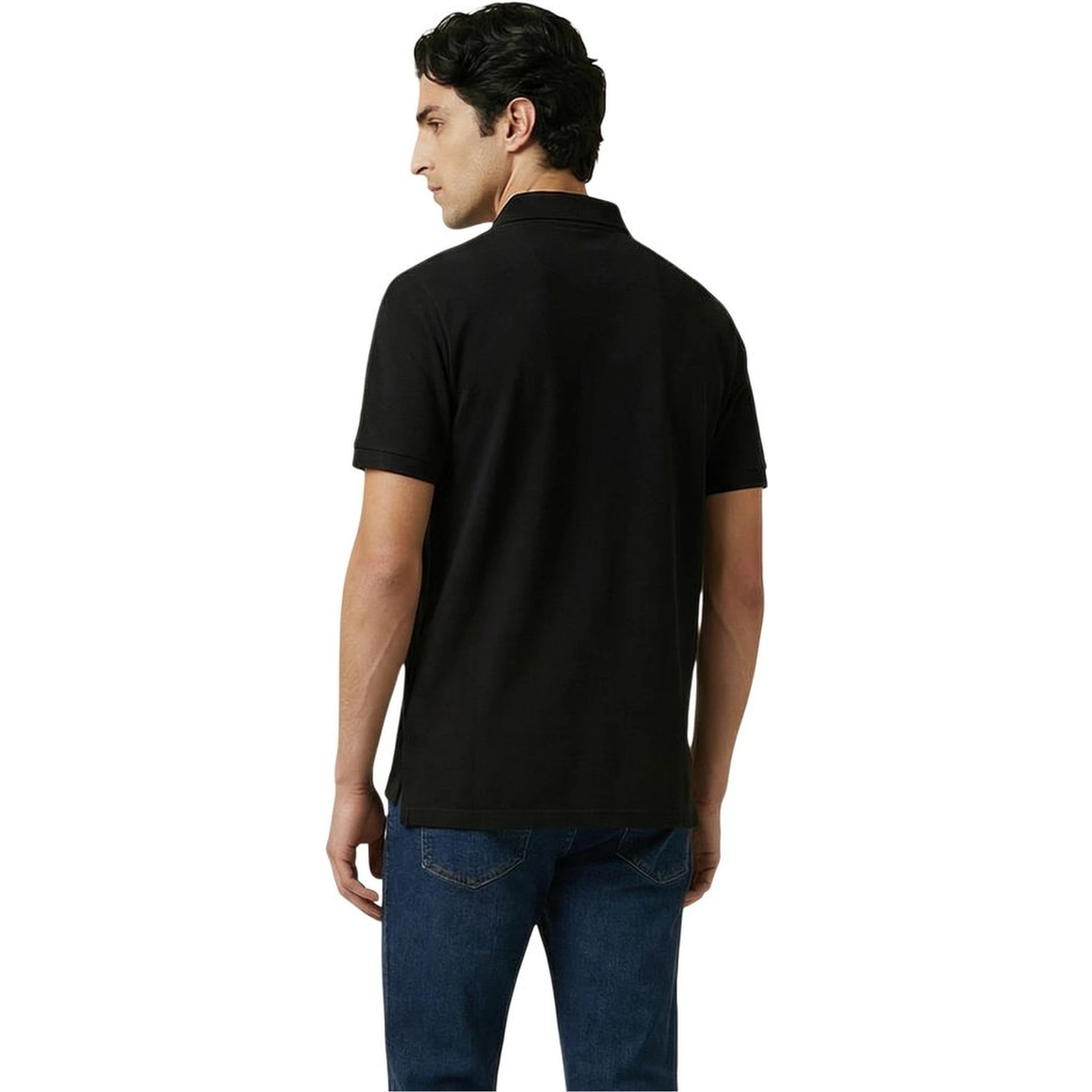 Black Cotton Polo Shirt