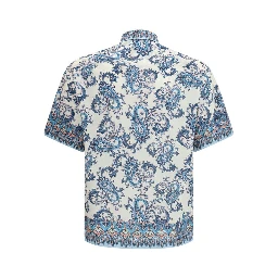 Blue Cotton Pattern Shirt