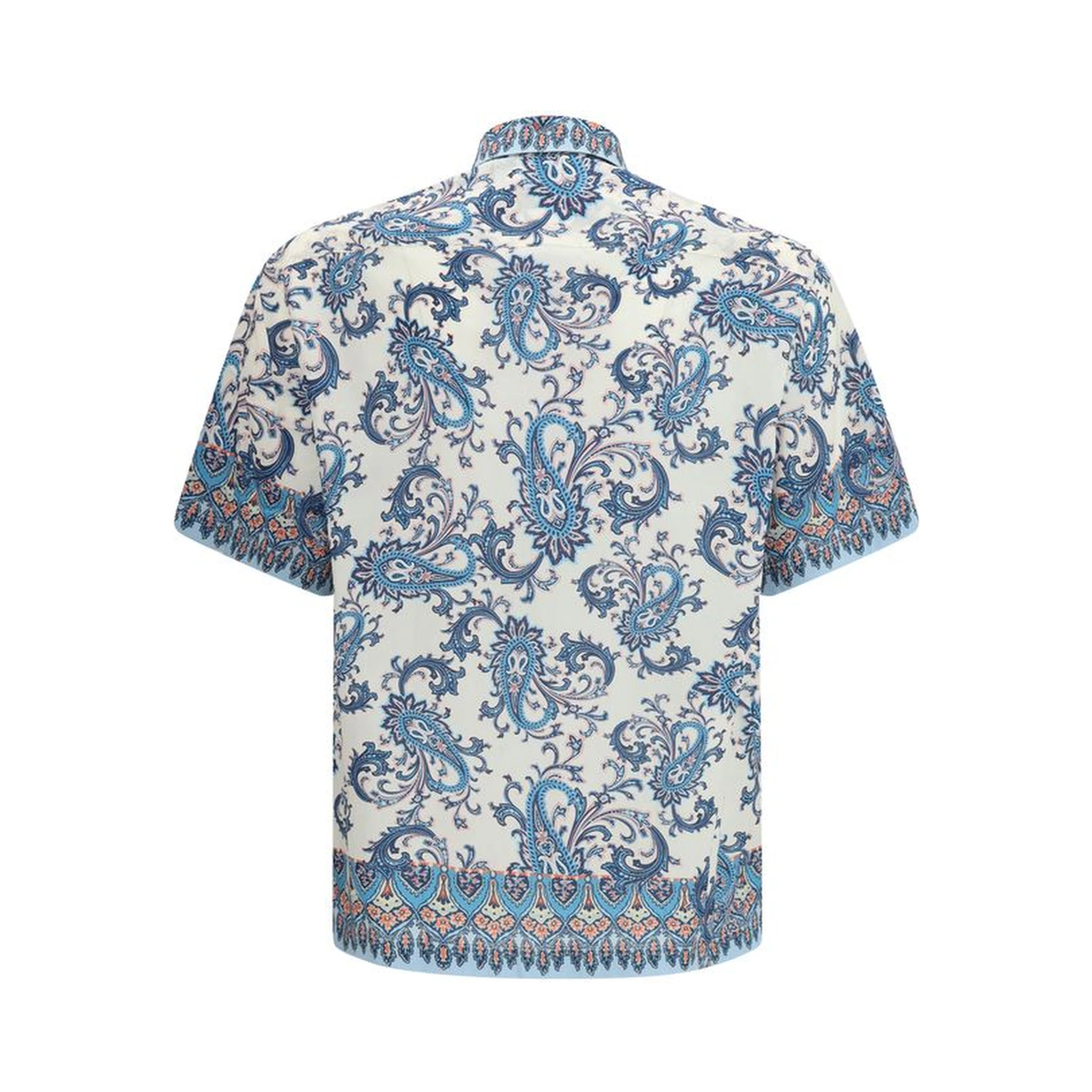 Blue Cotton Pattern Shirt