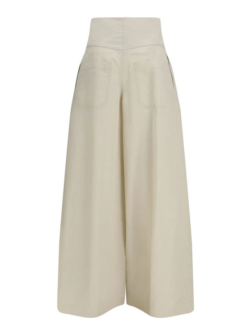 Beige Cotton Pants