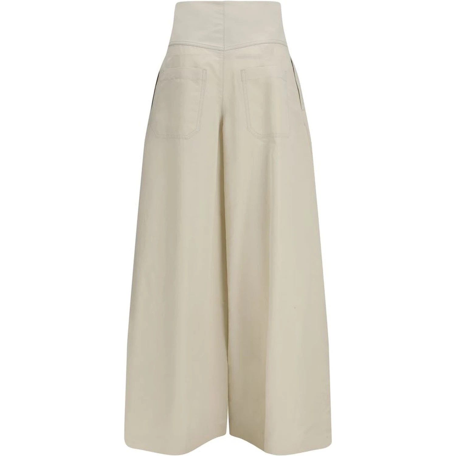 Beige Cotton Pants