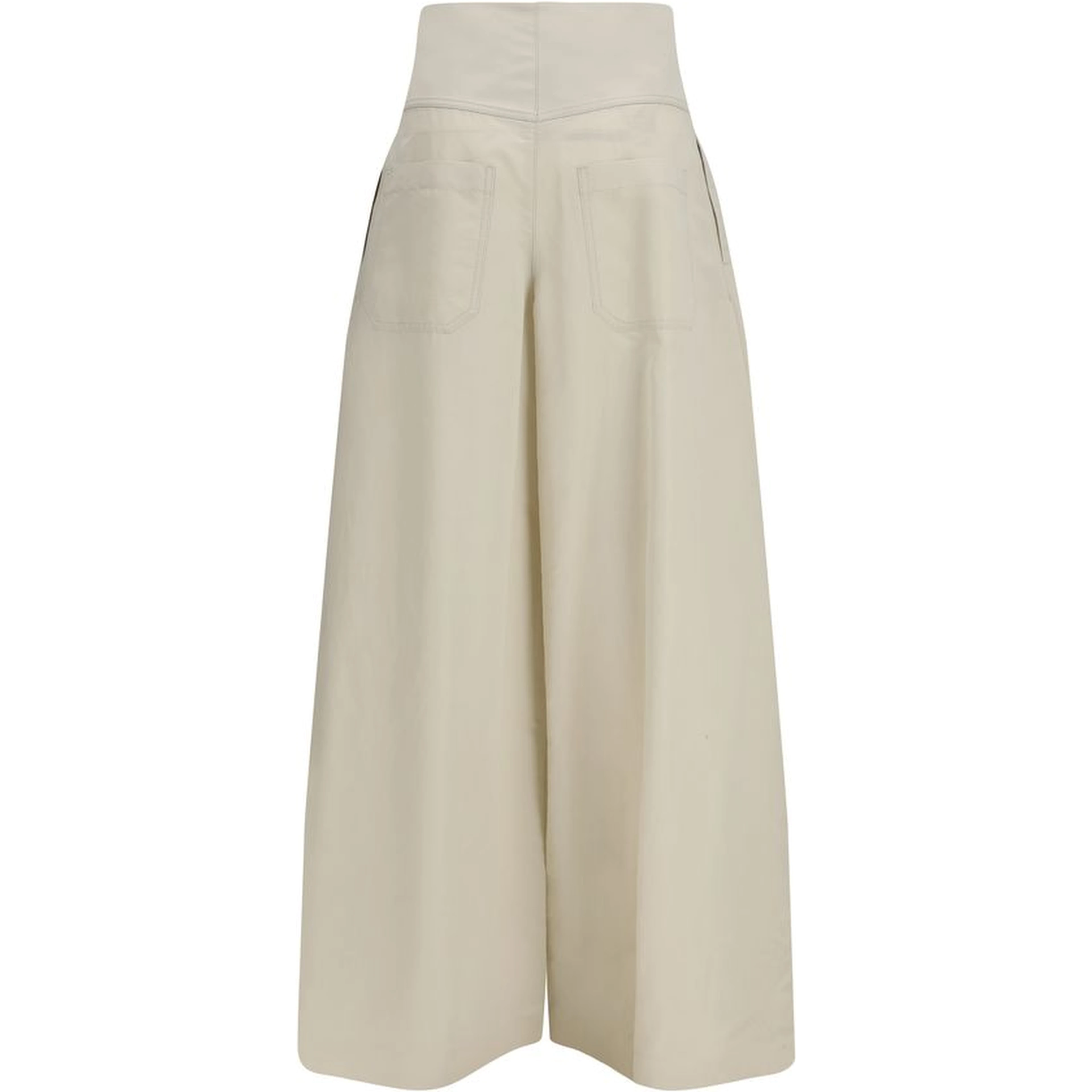 Beige Cotton Pants