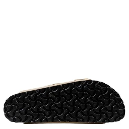 Beige Leather Flat Sandals