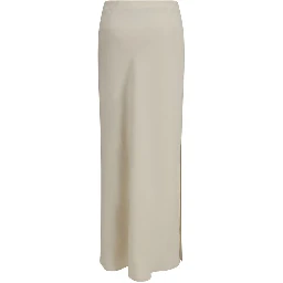 Beige Viscose Long Skirt