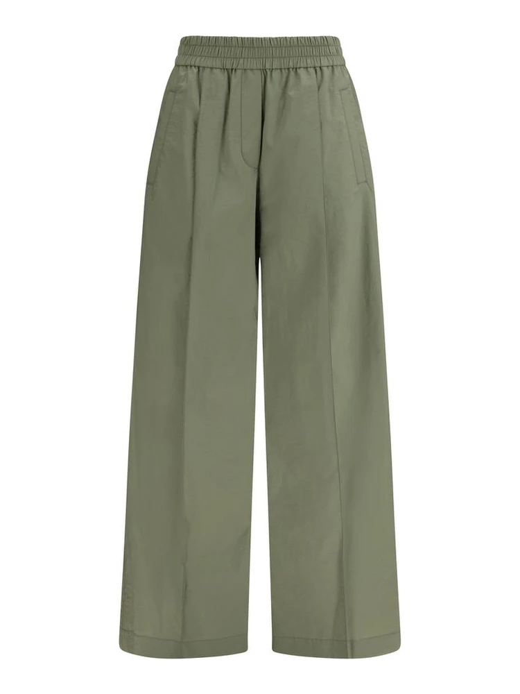 Bicolor Cotton Casual Pants