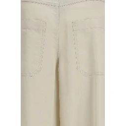 Beige Cotton Pants