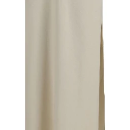 Beige Viscose Long Skirt