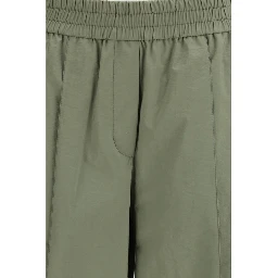 Bicolor Cotton Casual Pants