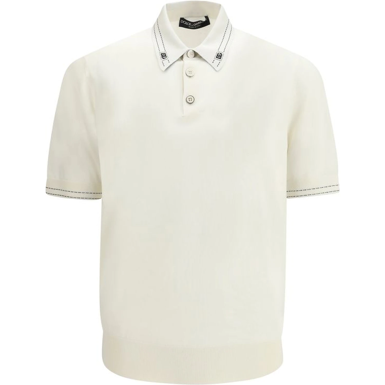 Beige Silk Polo Shirt