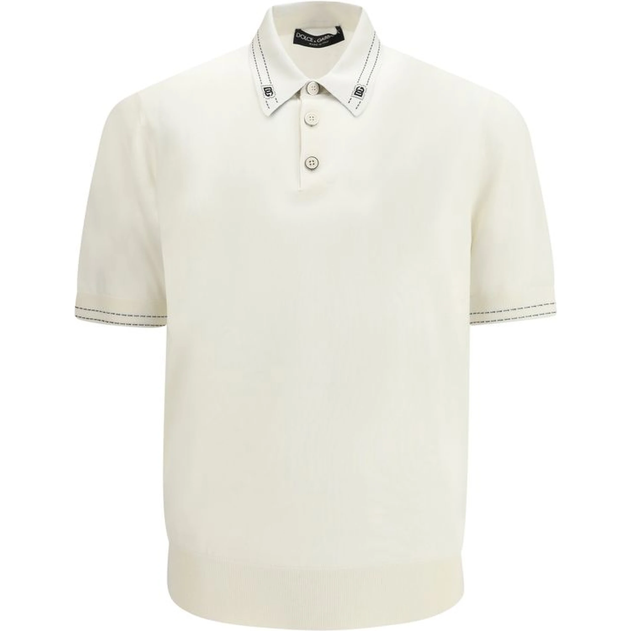 Beige Silk Polo Shirt