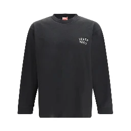 Black Cotton Long Sleeve T-Shirt