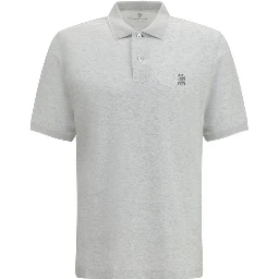 Gray Cotton Polo Shirt