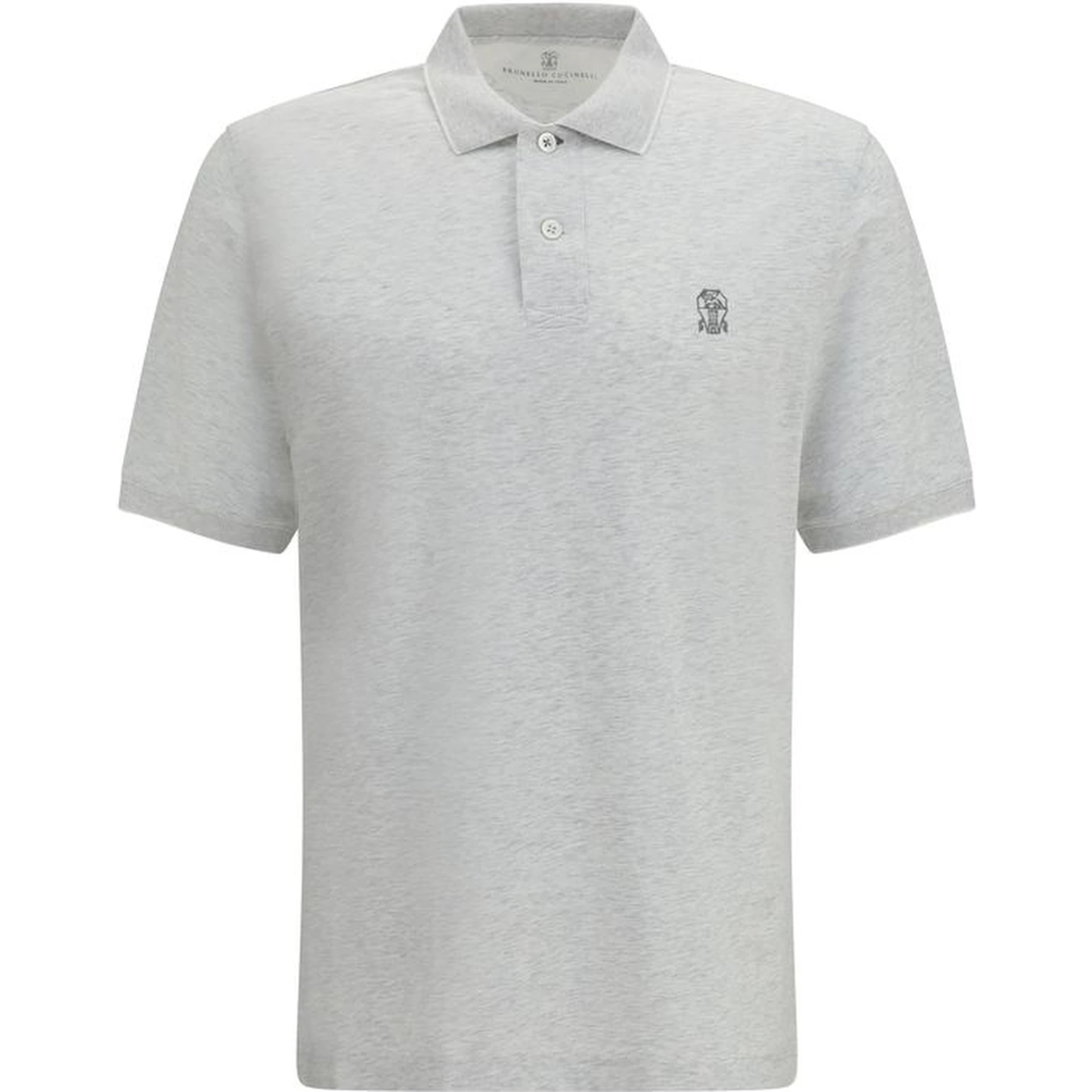 Gray Cotton Polo Shirt