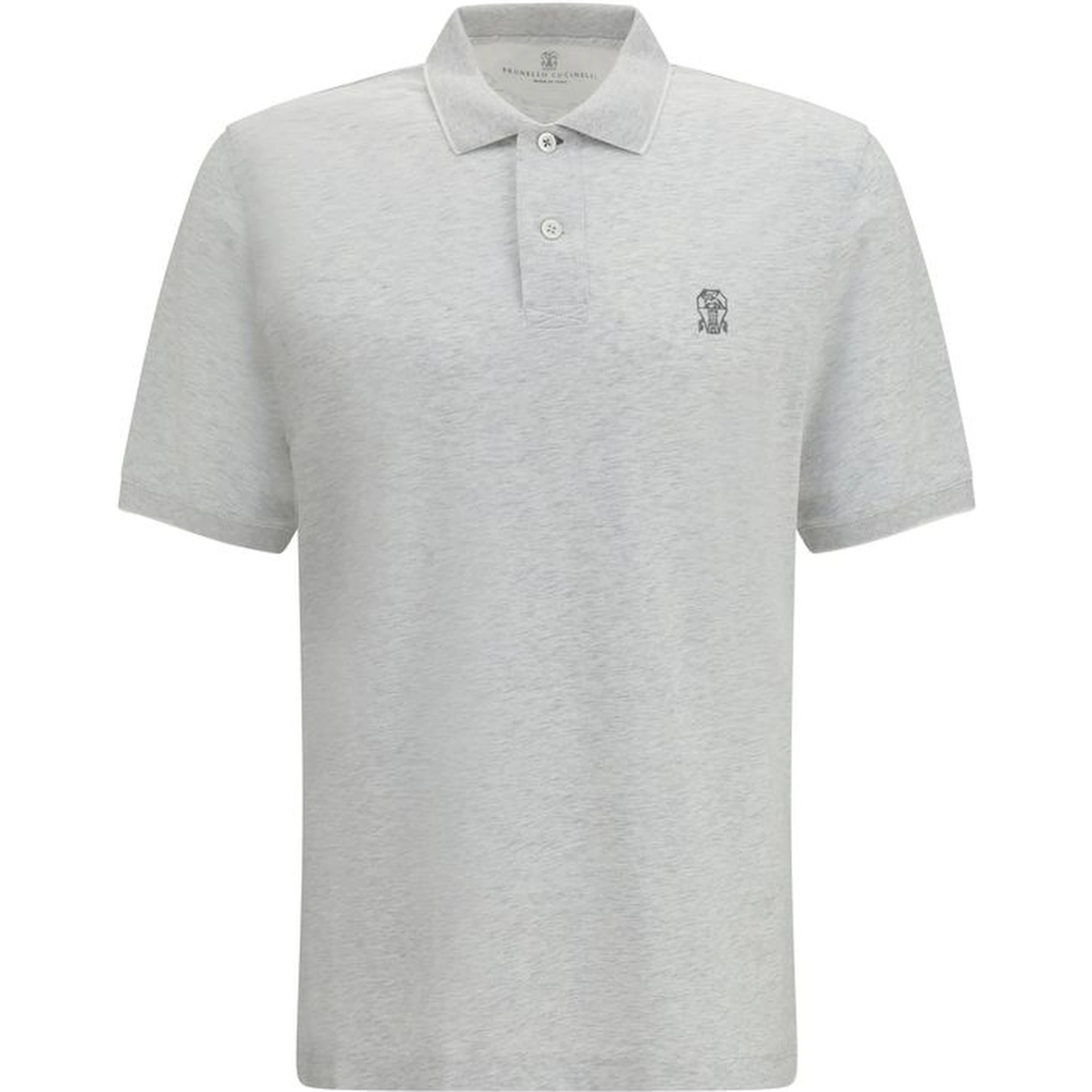 Gray Cotton Polo Shirt